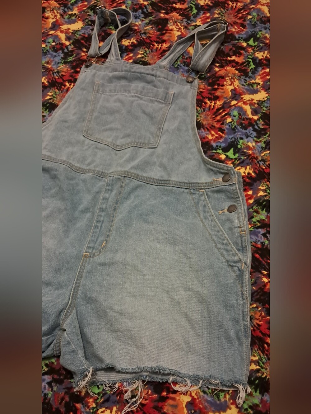 Universal Thread Denim Overall Shorts - Picture 2 of 5